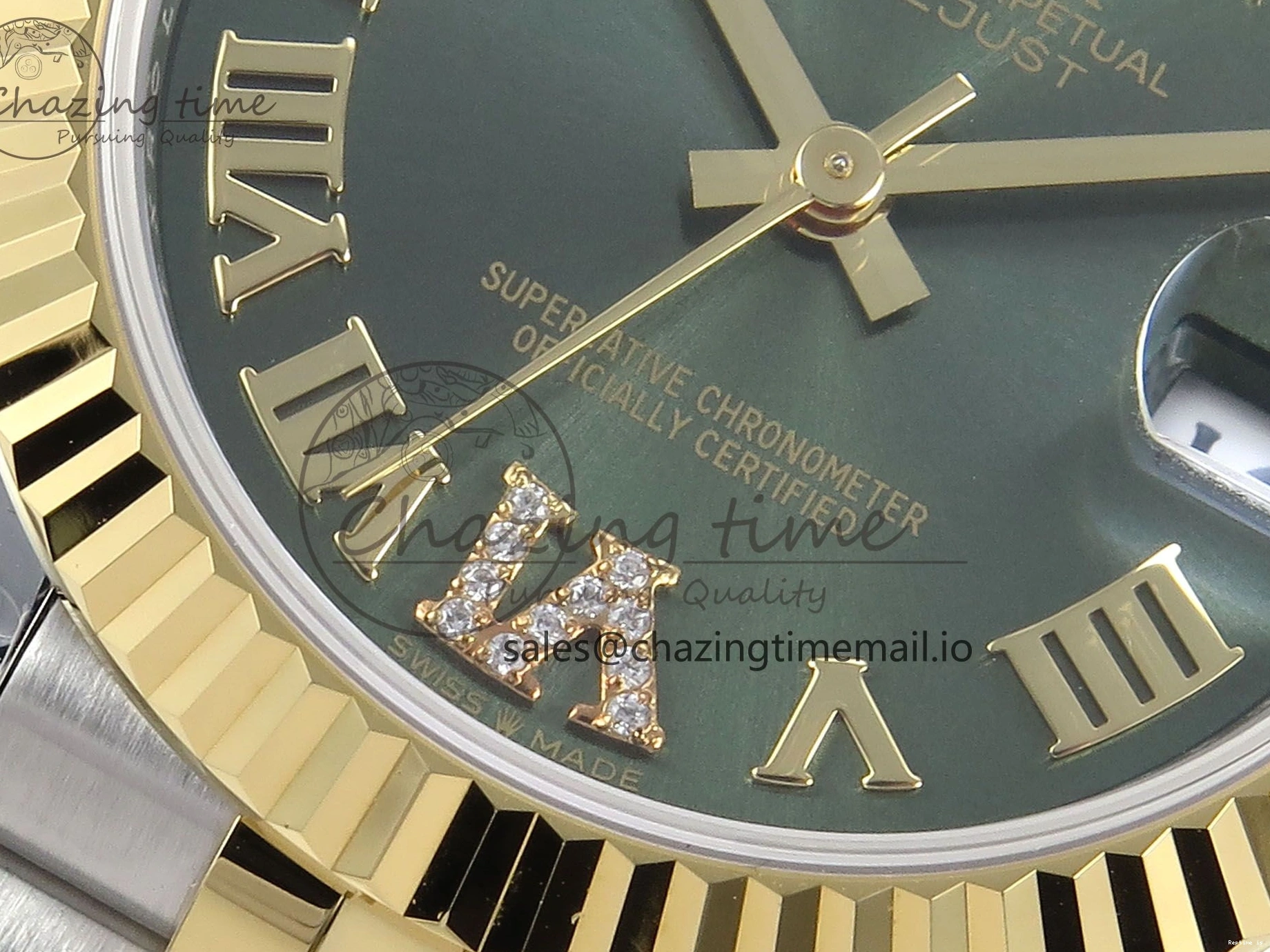 1221 DateJust 31 278273 ARF 1:1 Best Edition 904L Steel Green Roman Diamonds Dial on SS YG Jubilee Bracelet ETA Flexible 572